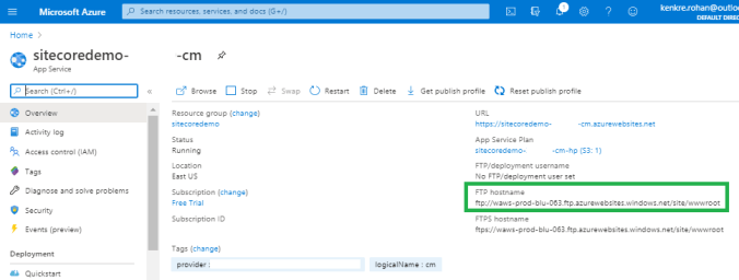 App Service FTP endpoint
