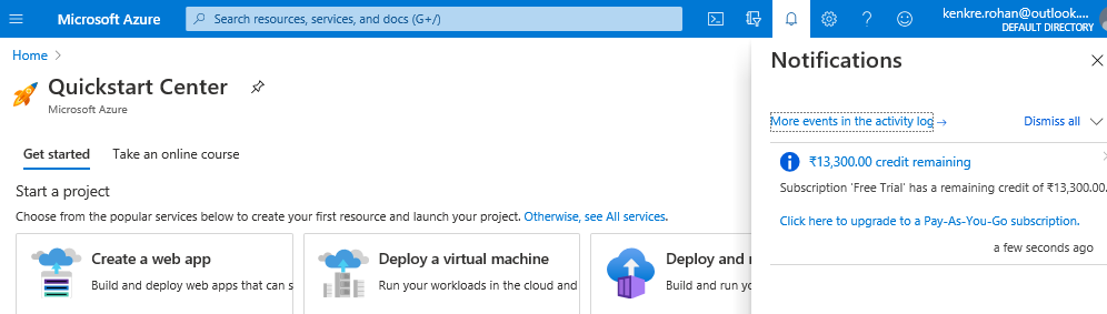 Creating a free account on Azure Portal | Sitecore Diaries