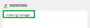 Indexing Manager